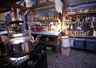 fully appointed kitchen for our camp chef