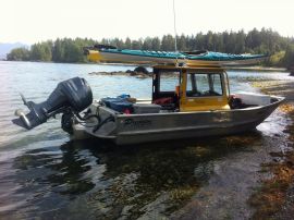 power boat on beach