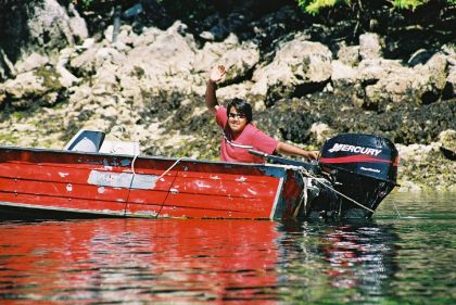 late Henry Jack Jr in his boat circa 2000