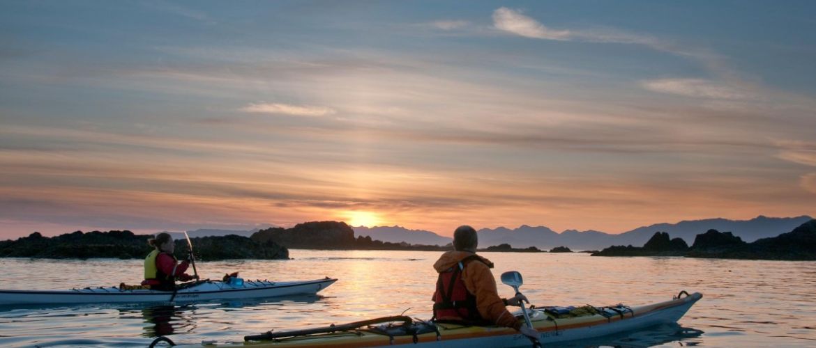 image by Bruce Kirkby Sunset Sea Kayaking West Coast Vancouver Island