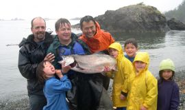 Rupert Wong With Family And Friends Salmon Fishing By Kayak in Kyuquot, BC