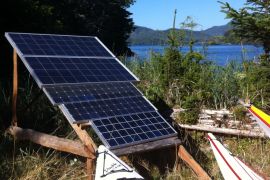 solar panels at wilderness retreat