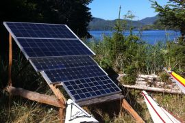 solar panels at wilderness retreat