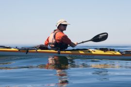 kayaking on the west coast swell