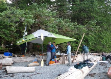 Base Camp on Bunsby Island, with West Coast Expeditions