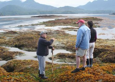 Jerry Lang sharing ecology at low tide on Spring Island