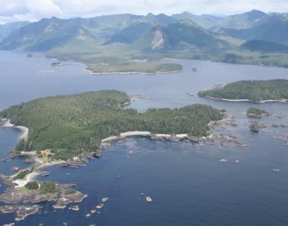 aerial view of Spring Island, Tle:hoh